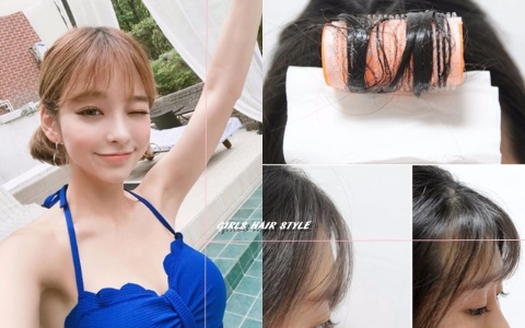不吹不燙也能維持捲度?韓妞超愛「居家燙瀏海劑」讓瀏海一整天都不塌!