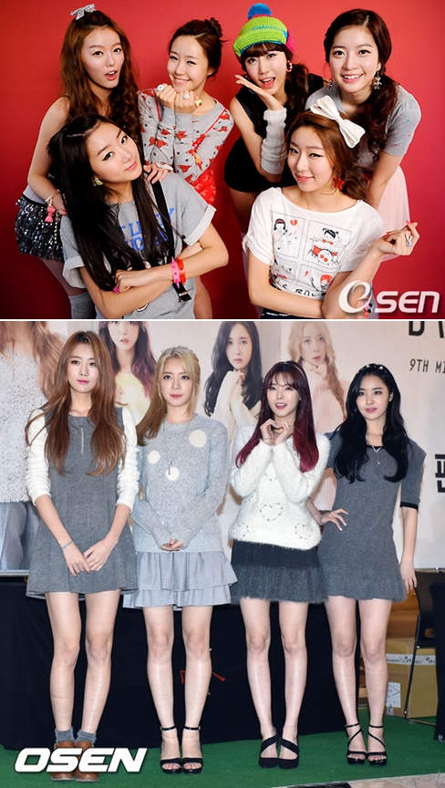 ►Dal★shabet
出道日期:2011年1月6日
出道作品:《Supa Dupa Diva》
Dal★shabet也歷經了成員變動的時期,出道時成員包括薇琪、世理、雅英、祉潏、佳恩、秀彬等6人,現任成員有世理、雅英、優熙、秀彬等4位。