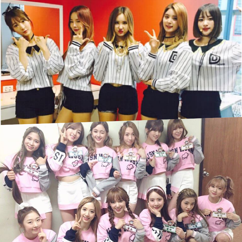 另外一組合作舞台則是 EXID 和宇宙少女,她們一起演唱了「Up & Down」和「HOT PINK」,展現出不同於以往的感覺和表演。