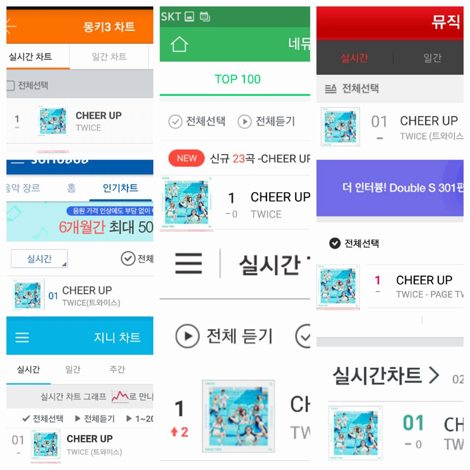 尤其是音源一公開後,就同時佔據 melon、nave、-mnet、olleh、genie、bugs、soribada、monkey3 等韓國各大音源網站一位寶座。