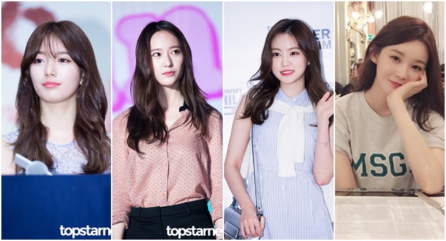 【2014】missA 秀智→f(x) Krystal→Apink 娜恩→Davichi 姜敏耿
14年則是上榜的明星非常平均,不再向先前一樣集中在花田SM(?)