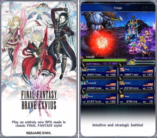 ► FINAL FANTASY BRAVE EXVIUS 太空戰士
IOS排行第三名的FF是由桌遊搬上手機的科幻角色扮演遊戲,在電玩界是人盡皆知的系列名作,也難怪在遊戲迷之間的人氣這麼高~