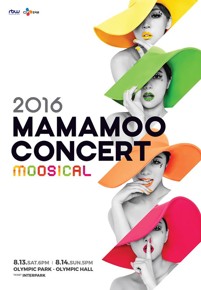 MAMAMOO也即將在8月13日、14日在首爾舉行首次單獨演唱會「2016 MAMAMOO CONCERT-moosical」。兩場6200張門票在一般發售開始1分鐘內全部售罄,可見MAMAMOO的人氣!(希望將來有機會可以來台灣辦一場~~)