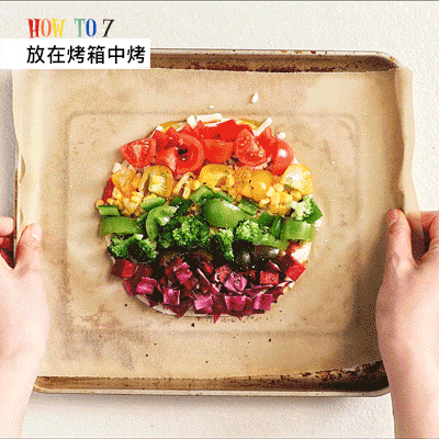 現在把披薩放進180°的烤箱中烤製約5分鐘,因為薄餅跟放在上面的食材基本上都是可以直接吃的,所以不用烤太久,起司熔化了就OK...完成!跟著小編在學習的鄉民如果沒有烤箱也沒關係,放在平底鍋裡、蓋上鍋蓋,用小火,同樣等到起司熔化即可!