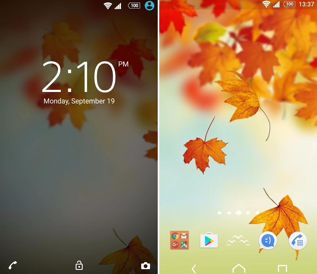 ▶XPERIA_Autumn Theme
最後是主題,XPERIA官方主題出的秋季系列
從鎖定螢幕、主畫面到圖示都增添個人風格
覺得這就是安卓手機的好處啊,可以隨心情更換主題~