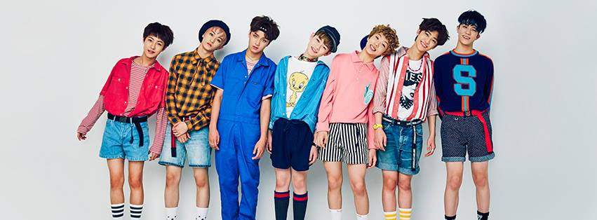 NCT Dream(2016年出道)
17歲-Mark
16歲-仁俊、Jeno、楷燦、渽民
15歲-辰樂
14歲-志晟
(由17歲的Mark當隊長,平均年齡15.6歲~!!!!!
這團打破TEENTOP平均年齡16.3歲的紀錄!!!)