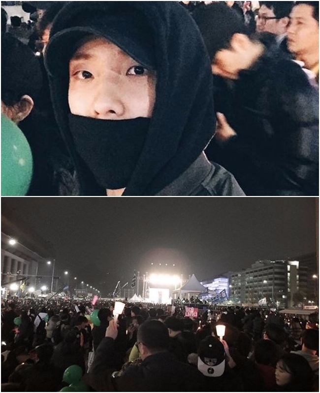 演員李準更不只現身遊行集會現場,更直接上傳了照片表達他自己的立場,雖然被不少人大讚關心時事、敢於發言,但仍有不少粉絲擔心在韓國總統透過發言人表示「不會下台、不會接受調查」的狀況下,這些敢於發聲的演員是否會受到打壓