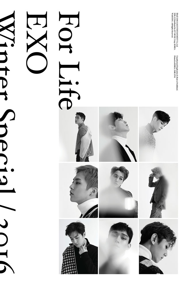EXO《For Life》
每一年都會發行冬季專輯的EXO今年也推出暖暖的聖誕歌曲啦,溫柔的旋律在冷冷的冬天裡聽特別溫暖~另外小編自己也很喜歡12月的奇蹟中的初雪唷!