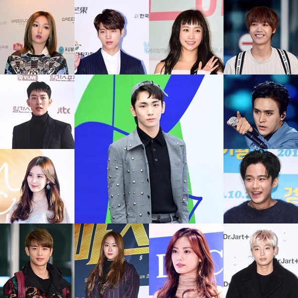 91LINE
成員有:南優鉉(Infinite)、Mir(MBLAQ)、鄭珍雲(2AM)、孫東雲(BEAST)、Min(miss A)、徐賢(少女時代)、Nana(After School)、李正信(C.N.Blue)、Key(SHINee)、
鄭妮可(前Kara成員)、崔珉豪(SHINee)、李在真(F.T.Island)、昭宥(SISTAR)
真的是超級大團的!!不得不佩服Key的號召力啊!