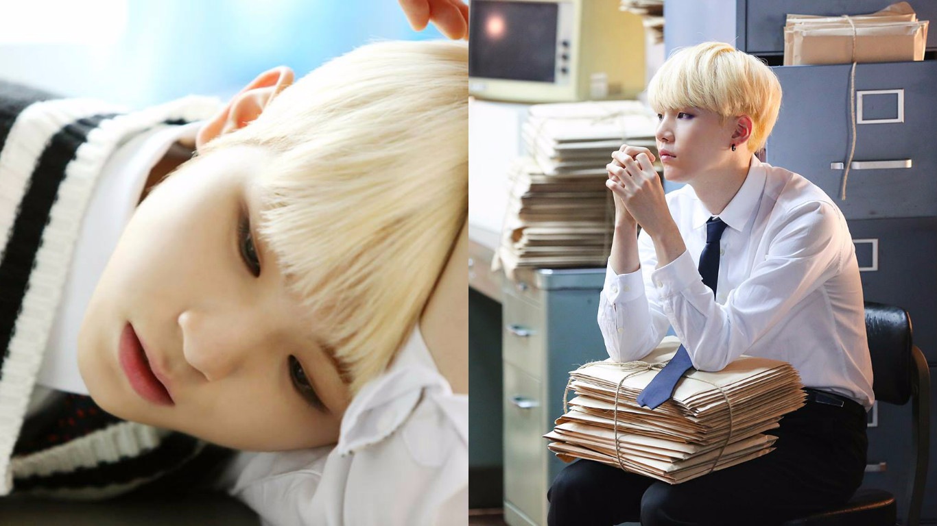最後是最多人公認最像的~~~
Woozi和BTS的SUGA
兩人不僅長得像~共同點也是多到數不完
都是創作人,包攬隊裡的歌曲創作,
隊內的萬年調色盤,頭髮有各種顏色,
也都是團罷、實權(非隊長),很愛睡覺等等等
很多人表示只能用身高區分啊?XD
希望之後也能像V和伯賢一樣拍認證照
雖然他們倆個的個性不太可能XD