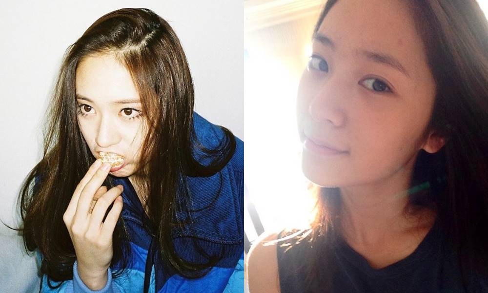 △Krystal
Krystal化妝前後的照片真的很難找.......因為他素顏真的完全沒有差別!皮膚一樣好,所以偽少女只能拿一張最明顯有化妝的圖來做對比XDD想必大家應該跟位少女一樣,覺得Krystal完全可以素顏上節目吧XD