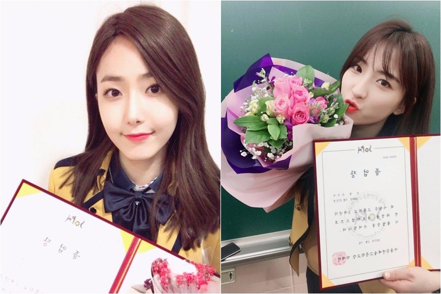 GFRIEND-SinB,宇宙少女-恩熙
98年生實用舞蹈系同學有Sin B和恩熙,據悉兩人關係非常好,出道後也互相支持,還上傳一起拍攝的自拍等,展現了深厚的友誼