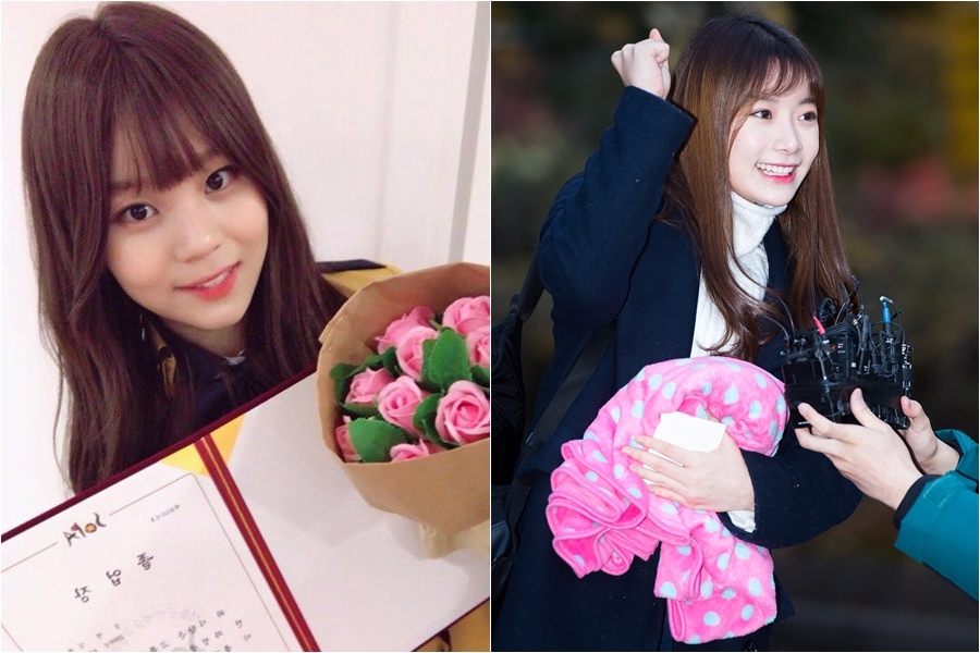 GFRIEND-Umji,APRIL-玹珠
Umji和前APRIL成員玹珠是同班同學也是好朋友,Umji和玹珠去吃辣炒雞排的時候被星探發掘的,吃辣炒雞排時被星探相中也太特別了吧!!!