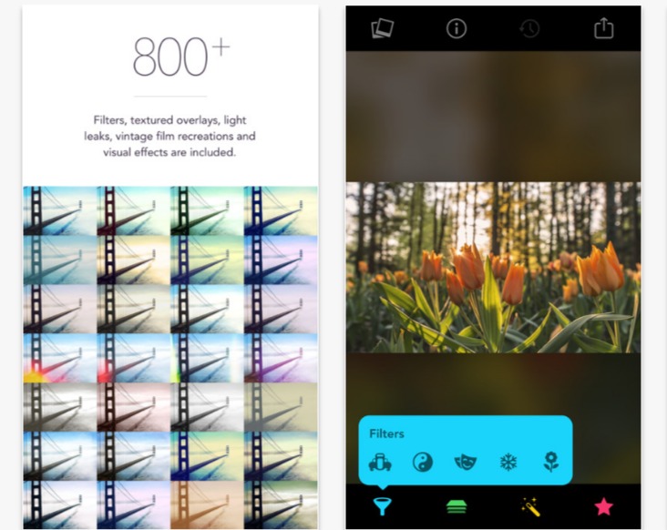 Filters for iPhone and iPad
有超過800種的方式可以讓你修出獨一無二的美圖,內建濾鏡模式讓你用一整年也絕不重複,有這一個APP真的就夠了啦!