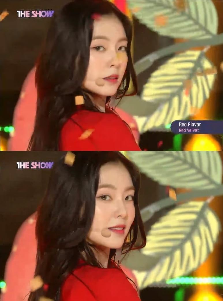 沒想到Irene在昨日的《The Show》再度美出新高度啊!
在昨日的《 Red Flavor 》舞台再度成為結尾妖精的Irene的這一幕,在韓網上受到了熱烈的討論,網友紛紛表示又是一個傳奇結尾的誕生啊!
Irene的美貌真的是一天比一天驚人呢~