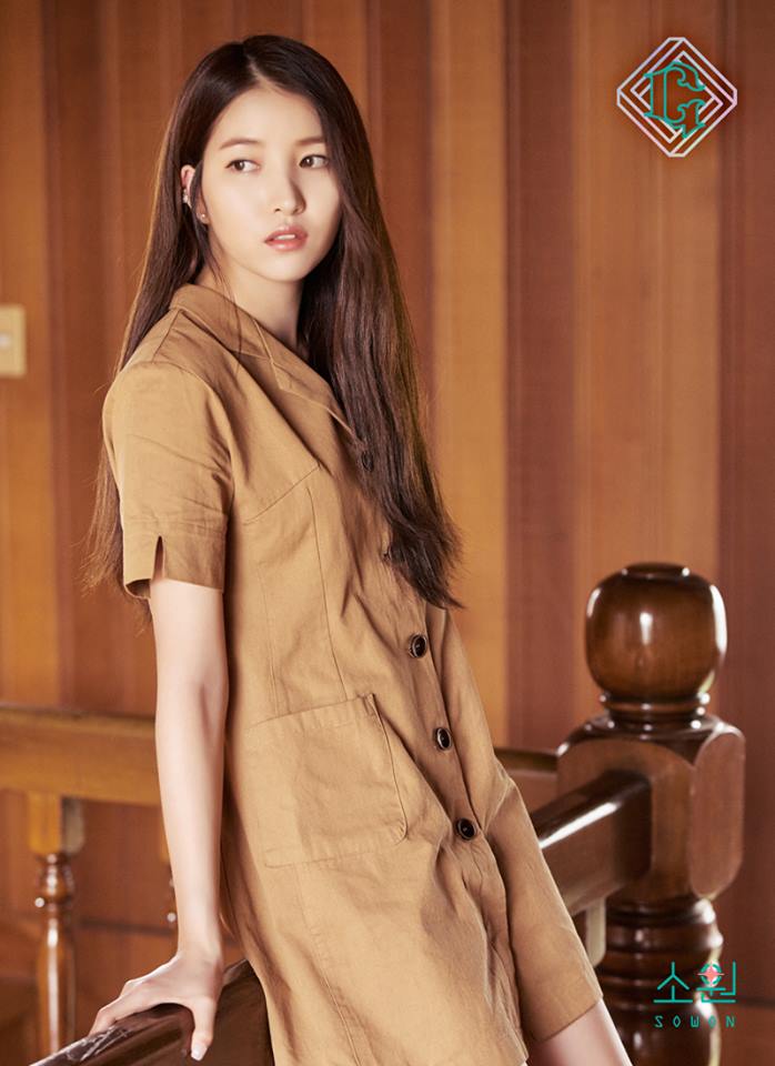△Sowon
Sowon這款則是和Yerin頗為雷同,長度大概都是到大腿的一半,可以完美呈現腿部線條。衣服顏色則是以土黃色為主,一樣是近期的大勢。