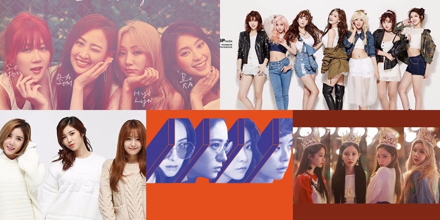 15.SISTAR 出道日期:2010年6月3日
14.Rainbow 出道日期:2009年11月12日
13.Secret 出道日期:2009年10月15日
12.f(x) 出道日期:2009年9月5日
11.T-ara 出道日期:2009年7月29日