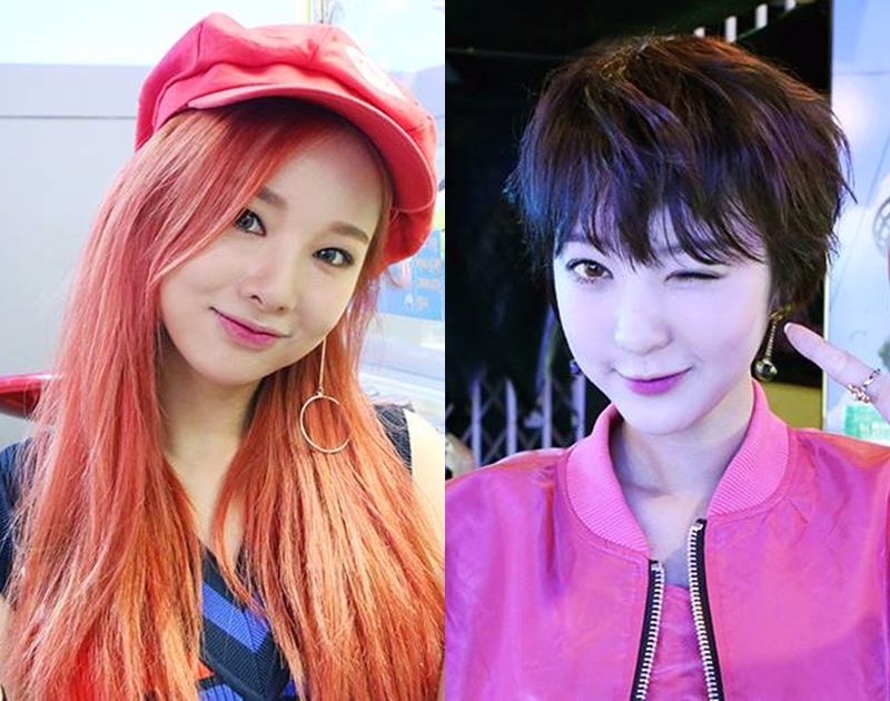 EXID
最長身率智 & 最短身慧潾
據韓網的資料率智為170公分,慧潾為167公分。
兩人身高差3公分。
EXID的每位成員都超高的啊!連最矮的慧潾也有167~真心羨慕她們的模特兒身材啊!