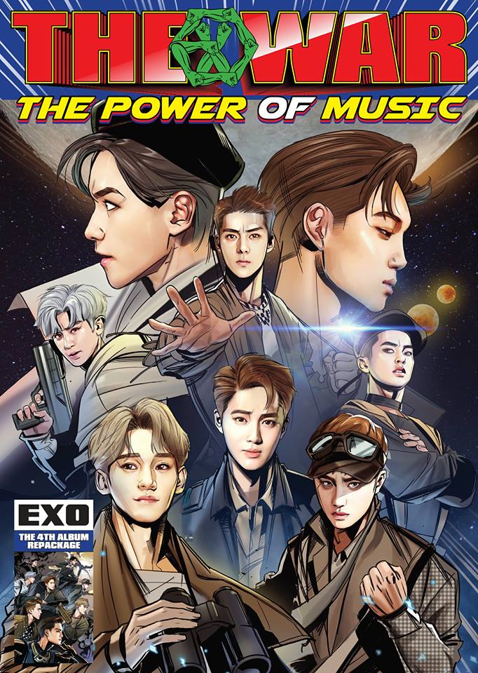 EXO 9名
EXO於2012年以12名成員出道,組合分成EXO-K和EXO-M兩個小分隊,分別在韓國和中國展開活動,近幾年因成員變動的關係,成員也從12名遞減為9名
