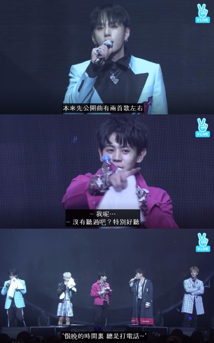 最後慫恿之下,龍俊亨也透漏其實先行曲有兩首,但當時只公開了《依舊美麗》,於是成員們就偷唱歌詞,也就是後來發行的後續曲《Calling You》啦~梁耀燮還挑釁粉絲(?)「你們沒聽過吧~特別好聽」果然是HIGHLIGHT成員才有的特權啊....XD