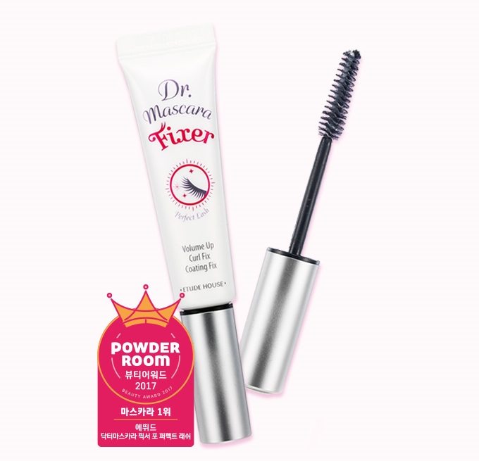 TOP 7_ETUDE HOUSE Dr. Mascara Fixer 眼采飛揚定妝睫毛膏
只要先好好把睫毛夾翹,再用定妝睫毛膏仔細從睫毛根部擦,可以讓睫毛有超完美的捲翹度,並且可以持續一整天!