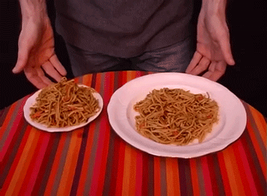 #大盤換小盤
一樣份量的食物,用大盤裝看起來就覺得很少好像會吃不飽,用小盤裝卻會感覺份量超多,你也會有吃了很多食物的錯覺與罪惡感,能讓食慾稍微降低~
相同的道理在吃洋芋片的時候最好倒在盤子上吃,這樣才能清楚感受到自己到底吃了多少!不會無止盡的從袋子中一直拿一直吃~
