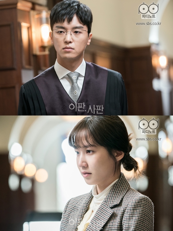 5、SBS《理判事判》
* 首播日:11/22 * 收視率:6.7 %
※本劇是一部難得以法官為主角所拍攝的電視劇。劇中女主角李靜珠( 朴恩斌 飾 )是一名不懂變通的固執法官,並且擁有情緒調節障礙。男主角史以賢( 延宇振飾演 )從小就夢想成為受人尊敬的法官,擁有冷靜的頭腦和溫暖的心靈。兩人被分配到同一個法庭,在緣份的牽引下,開始一段既是同事、競爭對手,在相處下漸漸成為相愛關係