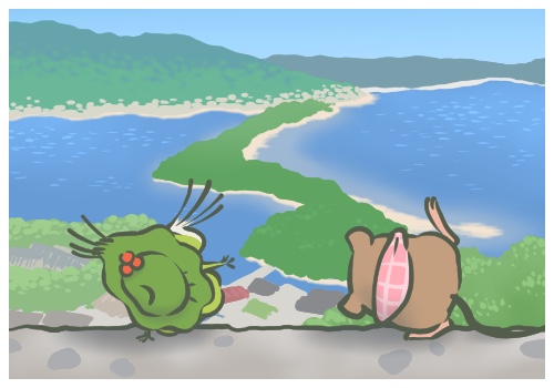 6. 寄過來的明信片是希望大家關心日本
遊戲設計師表示當初是設計給日本的國民玩,所以選出了很多日本人熟悉的景點,想要讓日本人看著名伈片可以猜測:今天蛙兒子又去哪裡玩了?並藉此動腦激發旅行的想像!不過現在發現有很多外國朋友也喜歡玩,設計師也希望可以讓更多人對日本文化產生興趣、並且到日本觀光。