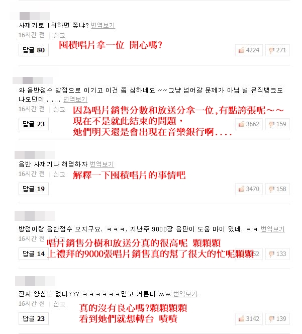 因此這次得一位的新聞一出,下方的網友評論簡直是炮火猛烈...
看來經紀公司的解釋依舊沒有洗白的作用...
部分的網友更已經認定MOMOLAND的經紀公司就是囤積唱片了...