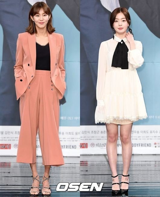 前幾日MBC新劇《入贅丈夫吳作斗》開播前舉行了記者會, 主演韓善伙、UIE紛紛出席, 但就是這張在相似的位置拍攝的照片, 引起了大眾的關注, 韓善伙其實一直都是身材非常好且纖瘦的女明星, 但被放到UIE旁邊竟然會顯胖!
看看UIE的腳踝完全是細到只剩骨頭啊!!!