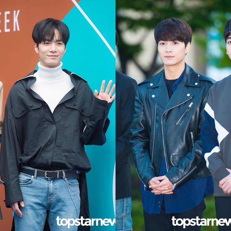 △NU'EST JR:
外表非常有暖南氣息的JR,平時穿衣的風格大多走成熟感.像是皮衣就是個好選擇,彩度挑選較低的黑色,整體會呈現穩重感,總感覺跟隊長的氣質很適合啊~