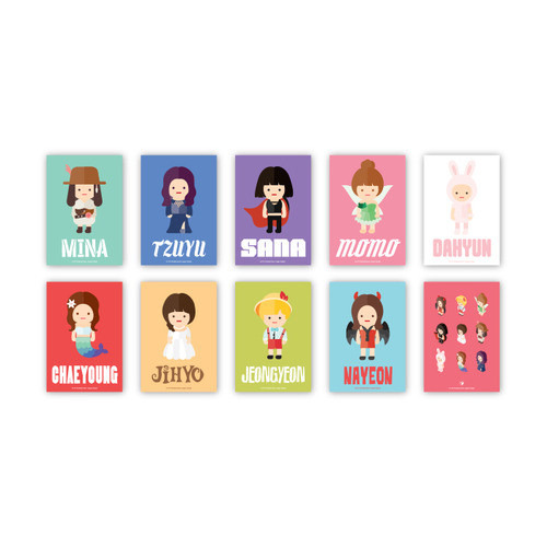 TWICE / 安可小卡組:20張,SIZE:55 X 85mm,隨機兩款閃卡附贈
在台灣一組要價飆破的TWICE安可小卡組,不僅收錄了《TT》造型的Q版成員小卡,現在只要買TWICE初巡限定手幅就可以用半價「心動入手」