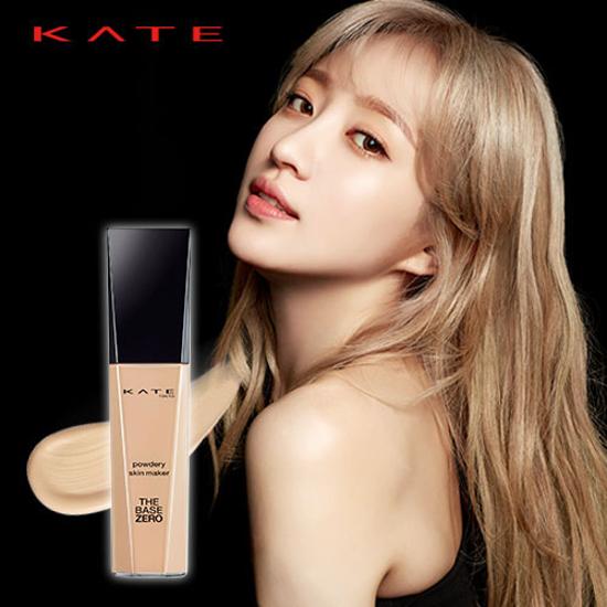 #KATE 零瑕肌密微霧粉底液:
在台灣也深受歡迎的一款粉底液,整體妝效成霧面感,因為便宜的價格和優秀的妝感就連韓妞也喜歡~不僅如此,台灣很多Youtbuer可是對她讚譽有加,要是你也希望能夠在夏天讓妝容持久,又不會乾到脫屑的話這款可是很適合你唷!