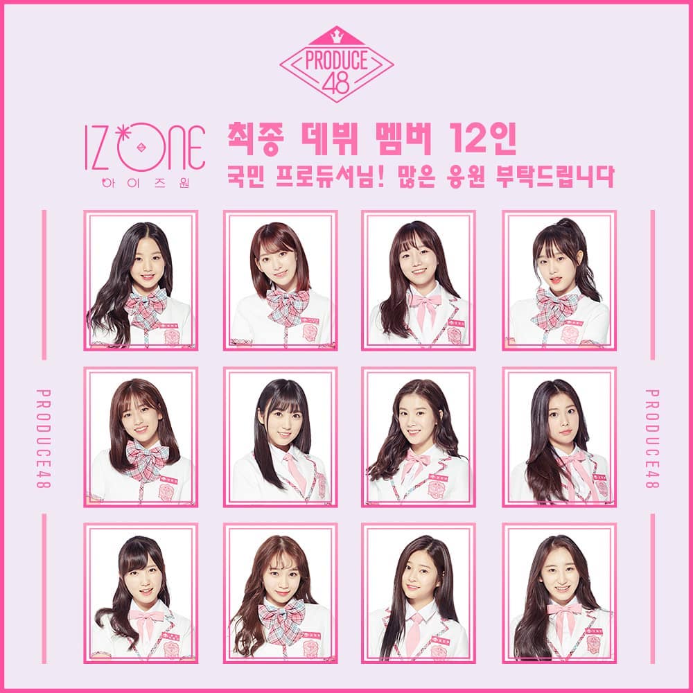 《PRODUCE》系列第三季《PRODUCE 48》終於在上禮拜落幕了,最終出道的12名練習生分別是張元英、宮脇咲良、曺柔理、崔藝娜、安宥真、矢吹奈子、權恩菲、姜惠元、本田仁美、金采元、金珉周、李彩燕,各位的ONE PICK都有被選上嗎?