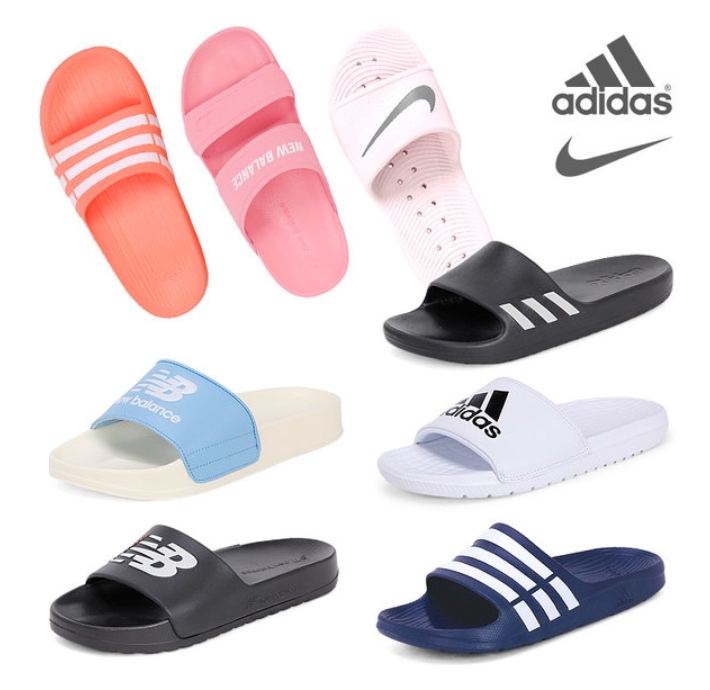 再來受高中生歡迎的就是有品牌的拖鞋了!像是NIKE、adidas等。為什麼會這麼受到學生歡迎呢?第一個原因當然就是外觀好看,再來是材質跟耐穿度比三線拖好很多,不過價錢貴了10倍......(可以買10雙三線拖欸)通常這種有品牌的拖鞋一雙大約3萬韓幣