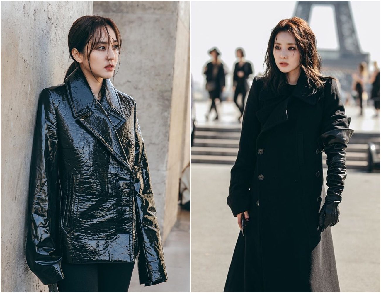 2NE1除了音樂才能之外,四人四色的鮮明形象一直都很受到時尚圈喜愛,這Dara在巴黎時裝周的名人造型中表現得也很搶眼,被稱為「吸血鬼女星」一頭微濕髮加上煙燻妝搭配皮質配件,暗黑風格詮釋得很有霸氣感!