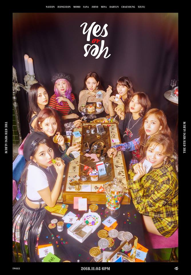 TWICE第六張迷你專輯《YES or YES》即將在11月5日公開,昨天凌晨也釋出了團體概念照,多賢一頭粉紫色漸層的髮色真的超夢幻阿!讓我們一起期待11月5日的到來吧!^^