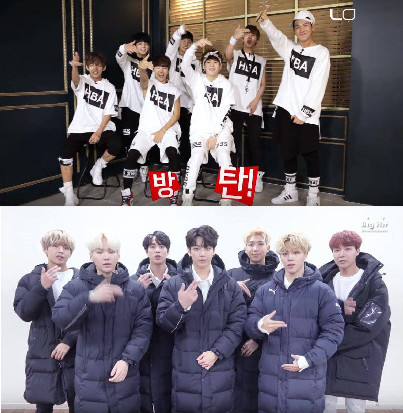 #BTS 「2,3 防 彈!」→ 出道5年
一個帥氣的手槍動作,出道時手整個舉到頭上去,現在超隨性在胸前一個SWAG~ XDDD 不知不覺七個少年已經出道第5年了,也成為了偶像們的偶像,他們的成長大家有目共睹!(下圖SUGA 咪阿內~手收很快XDD)
