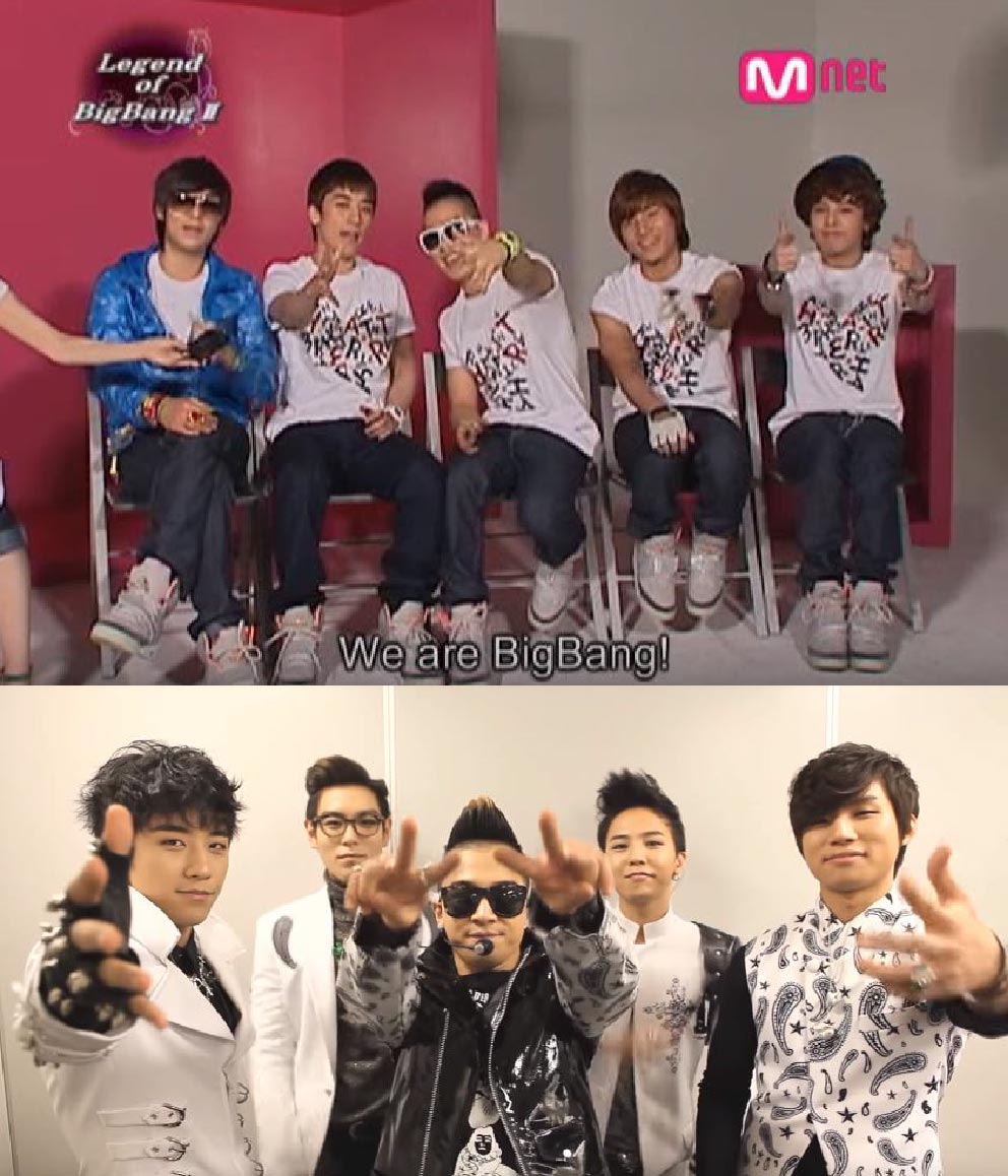 #BIGBANG 「大家好!我們是Big BANG!」→ 出道12年
沒有固定的手勢,只需要一個酷酷的指向鏡頭,外加大力地唸出「 BANG!」就是BIGBANG的有朝氣的問候~2006年出道的BIGBANG可說是紅了超過10年~大家都在等完全體的回歸阿~
