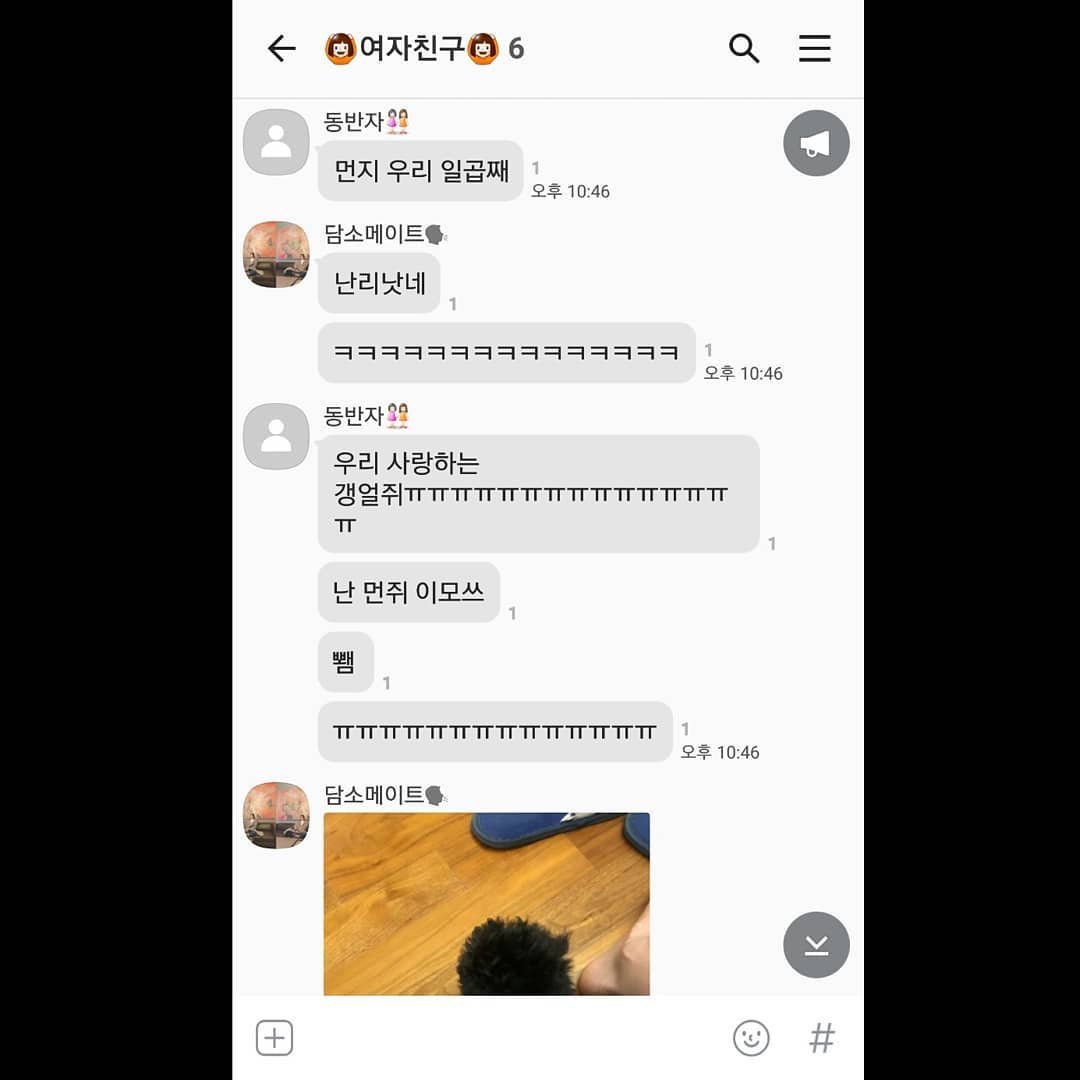 MEONJI真的是幸福的狗狗,有五個阿姨~最興奮的SINB還說MEONJI是她們第七個成員(然後又重複「我是MEONJI的阿姨」)