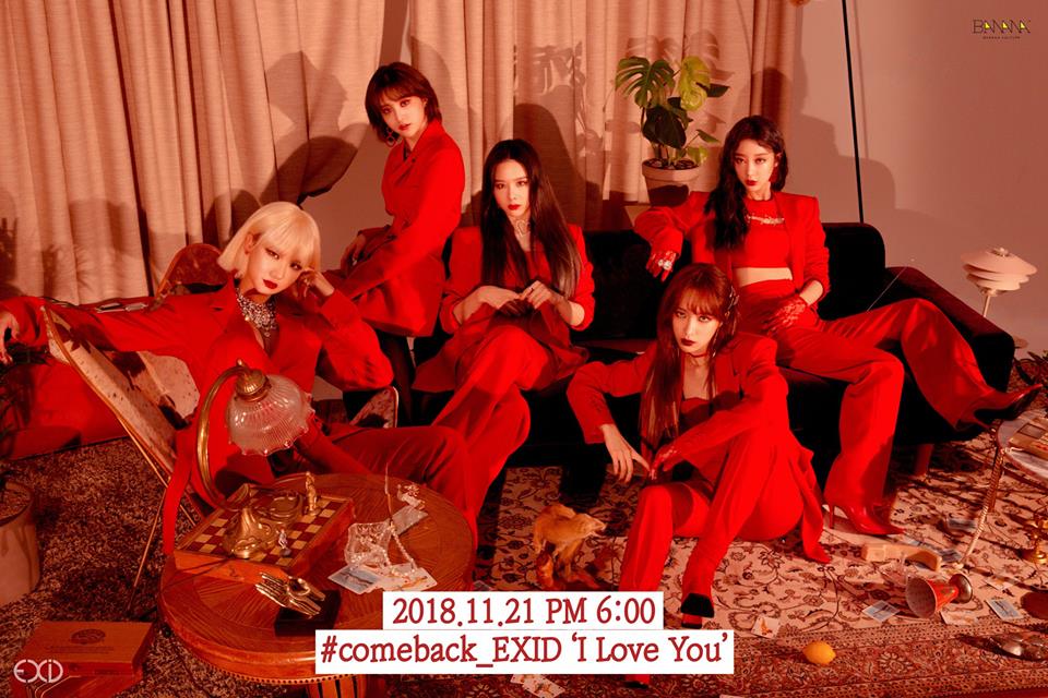 #EXID
憑藉著《Up & Down》紅遍大街小巷的EXID,當時Hani的直拍影片讓這首歌逆襲音源榜,過了打歌期還被強制召回音樂節目出演。2017年隊長率智因身體問題暫停活動,即將發行的新曲《I Love You》她將再次回歸,而五人是否一起續約也備受關注。