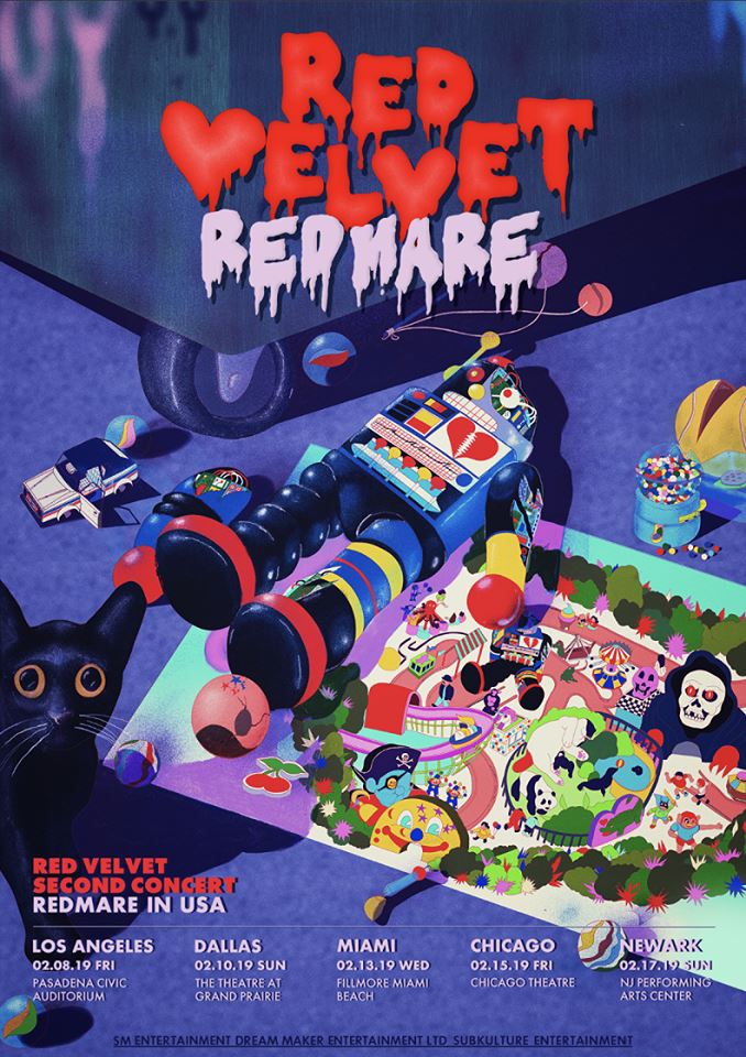 Red Velvet在今年展開團體第二次單獨巡迴演唱會,除了亞洲地區之外,明年也計畫進軍美國,而在忙著籌備巡迴演唱會的中間,Red Velvet也在11月初發行了迷你專輯《RBB》,是繼8月發行《Power Up》後的超高速回歸!