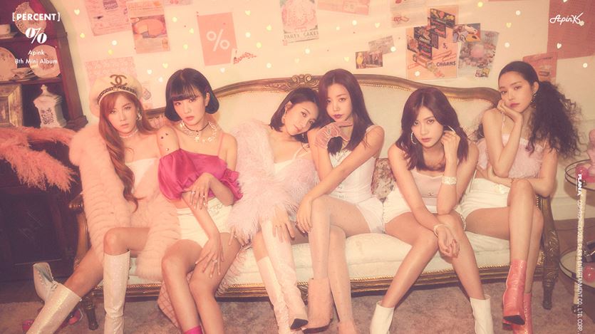6日,Apink舉行了迷你八輯《PERCENT》販售暨單獨演唱會《2019 PINK COLLECTION : RED & WHITE》的紀念記者座談會。
