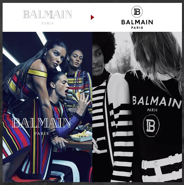 『品牌的意義:BALMAIN』
BALMAIN的時尚總監Olivier Rousteing 在發表2019 Pre-Fall系列的同時,也更換品牌LOGO。看起來是B卻又像是和P字母結合的字體別具意義,P代表品牌創辦人Pierre Balmain,也代表了該品牌的總部Paris。隔了70年更換LOGO的ALMAIN將新的LOGO設計展置於皮帶、上衣等產品上,全面性的呈現在大眾眼中。