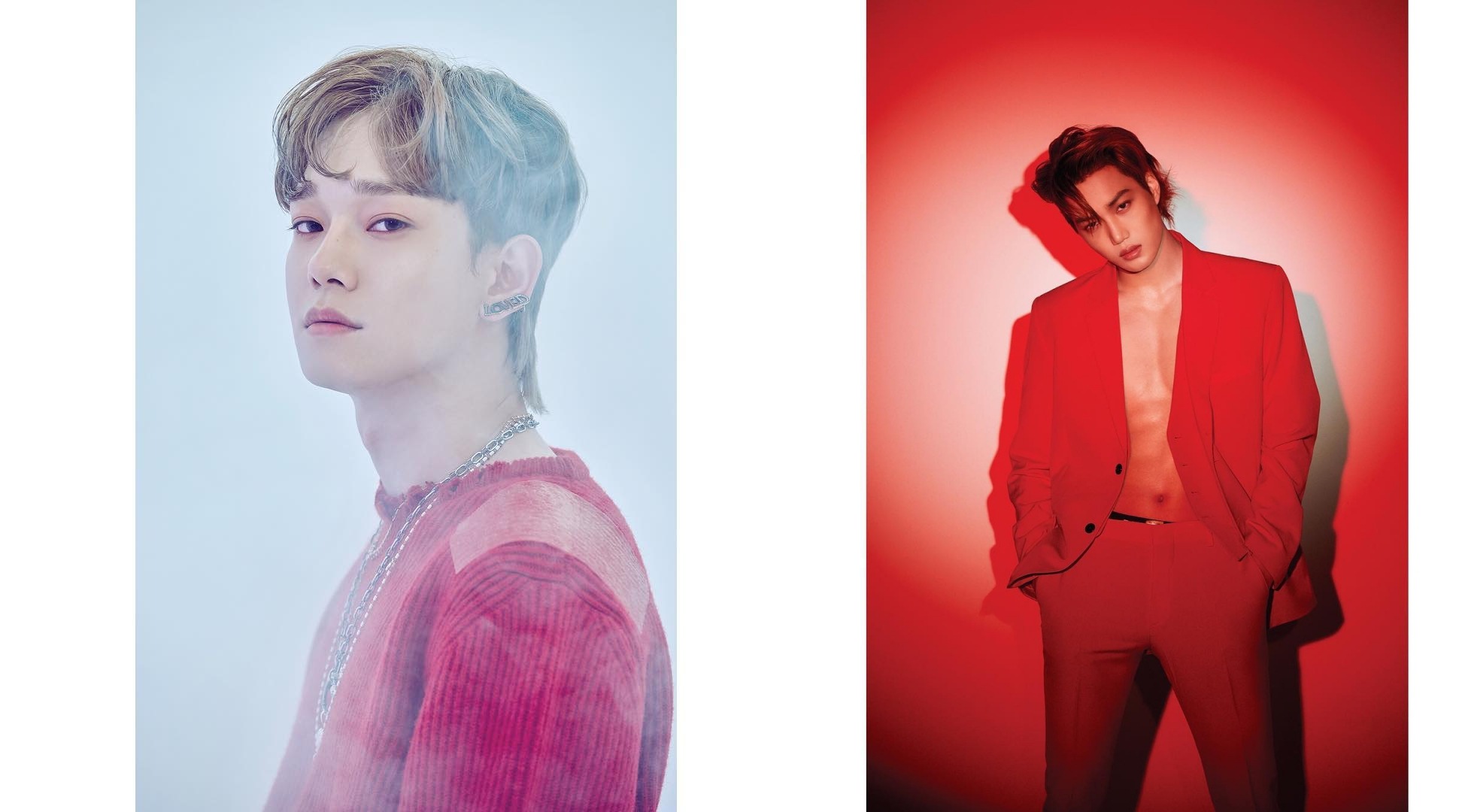 # EXO - Kai、Chen
EXO在去年11月2日發行的第五張正規專輯《Don't Mess Up My Tempo》,成員Kai和Chen的新髮型不僅帥氣,也多了份「野性美」!