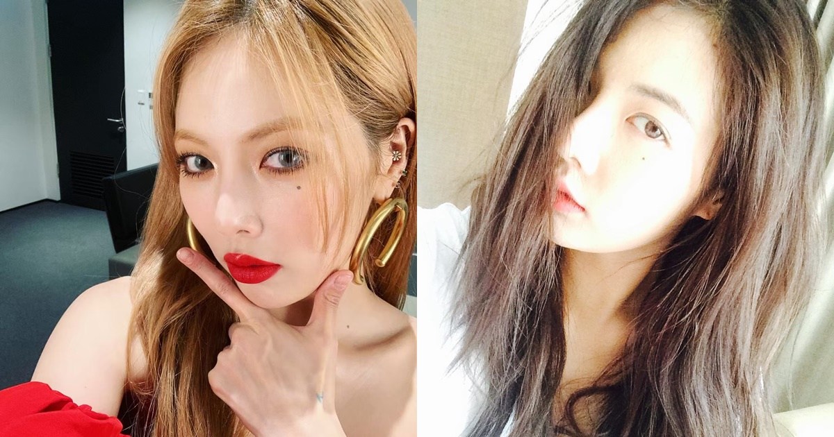 泫雅:
泫雅的舞台妝容相比其他女偶像來說是比較濃一些,不過大家應該都很熟悉泫雅的素顏吧?私底下大多以素顏或者是淡妝出現,有時候只畫個口紅就出門,這樣的妝容差別的確頗大。畫妝時非常有氣勢,但卸妝後就像個小女孩般呢!