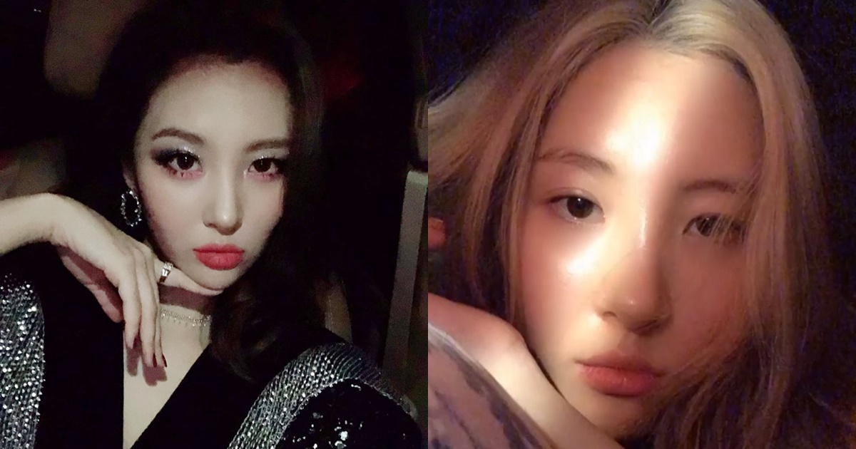 宣美:
宣美的舞台妝容不用說,姐姐真的是嘗試了非常多不同的妝髮,這次LALALAY回歸時甚至利用一般人不敢嘗試的粉色、綠色當作眼影的基礎,這樣特殊的造型真的是很「宣美」啊!但卸完妝的宣美反而少了那麼強勢的感覺,感覺是個人很好的姐姐呢XDD
