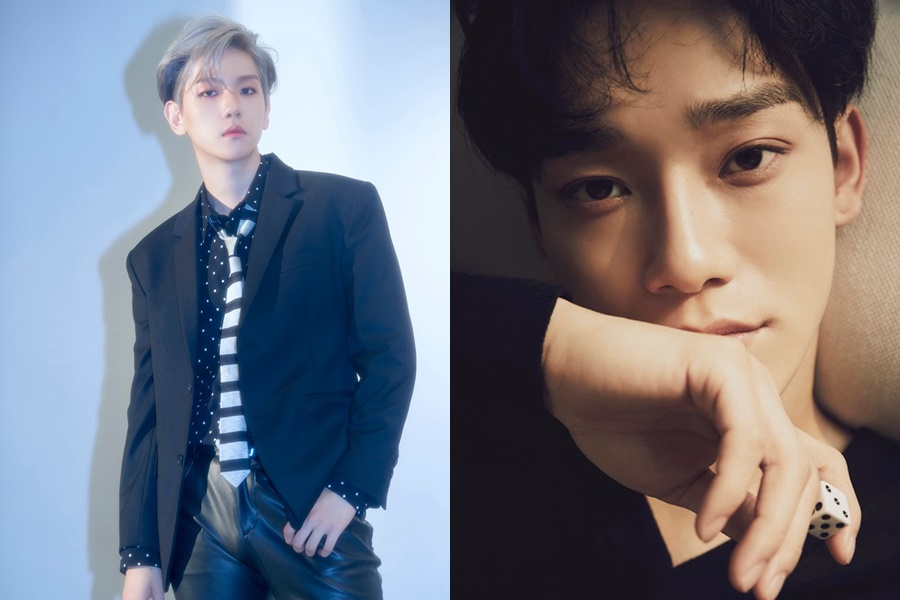 #EXO-伯賢、Chen
EXO中擅長唱歌的伯賢及Chen僅經過約4個月的練習生時期就成功出道。伯賢是在音樂學校準備入學試在暖嗓的時候被SM挖掘,Chen則是透過唱歌學院的老師推薦進入SM,兩人是同期練習生。