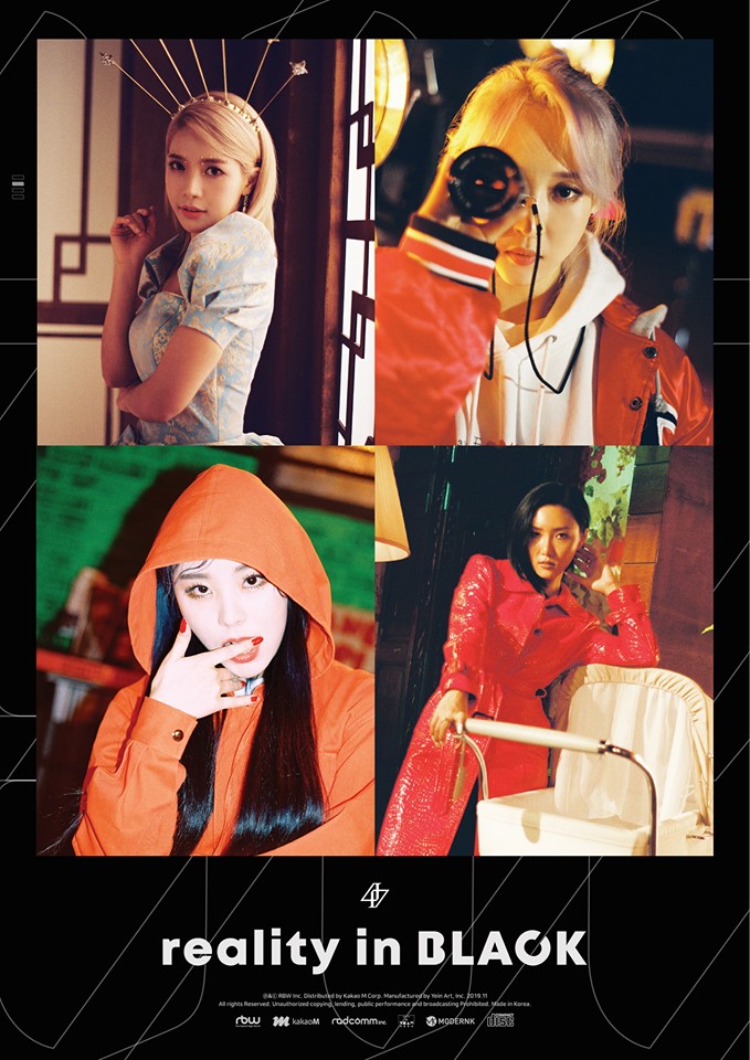 節目《Queendom》結束後的MAMAMOO,也在準備正規二輯《Reality in Black》的回歸,預計在11月14日發行,而概念照也在近期釋出了,這次回歸又會帶給粉絲什麼樣的歌曲呢?就讓我們一起期待吧!^^