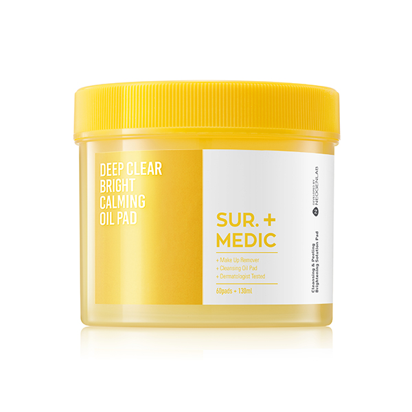 #SUR.+ MEDIC 深層清潔亮白緊緻精油潔膚棉
適合臉部暗沈想將臉部肌膚恢復光彩的人,含有蜂蜜及天然PHA能夠達到去角質的功效,又能為肌膚達到保濕的效果。